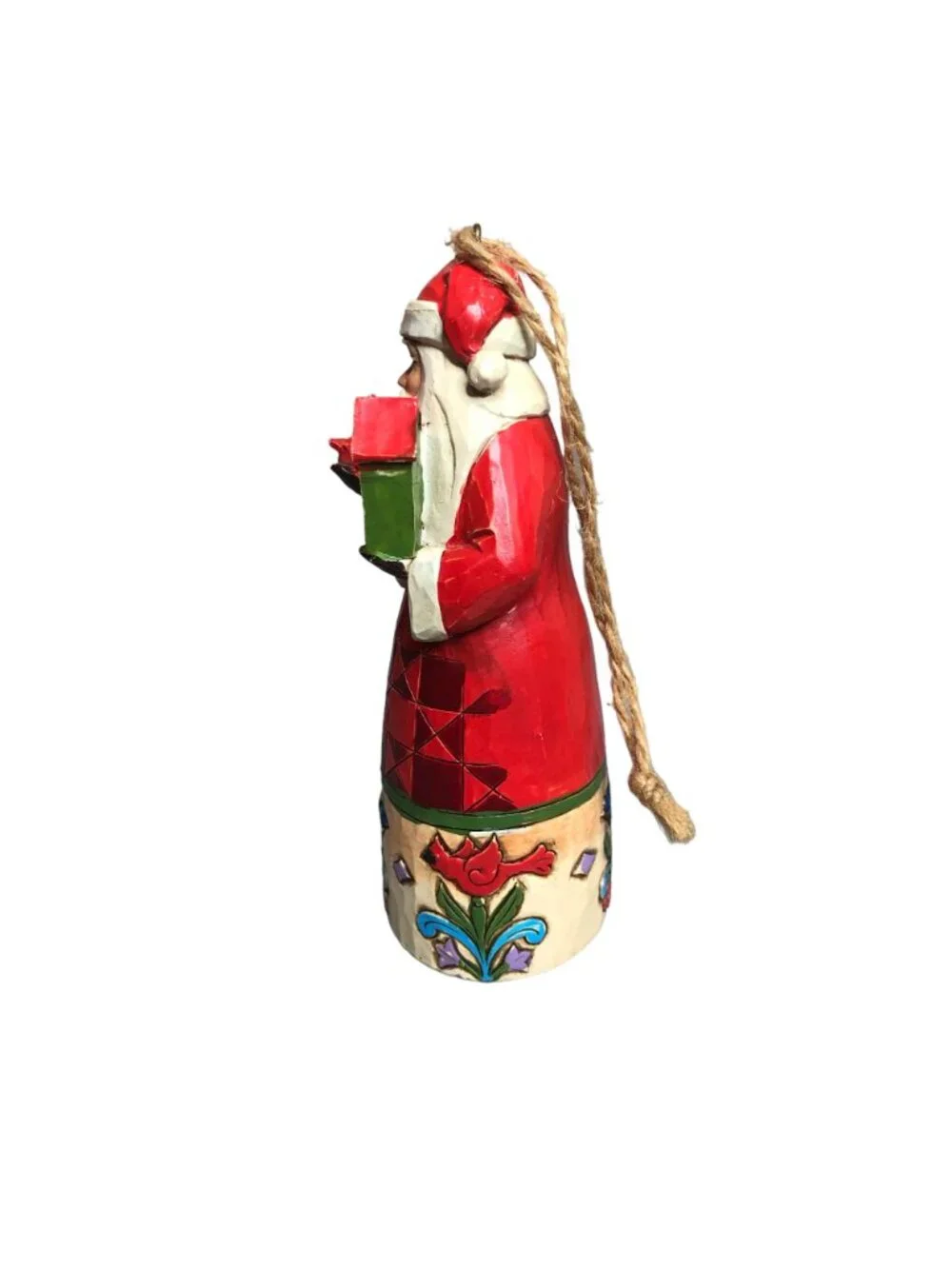 Jim Shore Santa Claus Christmas Ornament Cardinal  2014 Holiday Decor Folkart Ho
